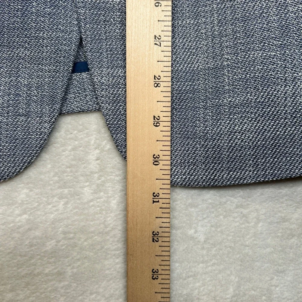 Tommy Hilfiger Sport Coat 38R 38 Denim Blue Patterned TH Flex $295‎
